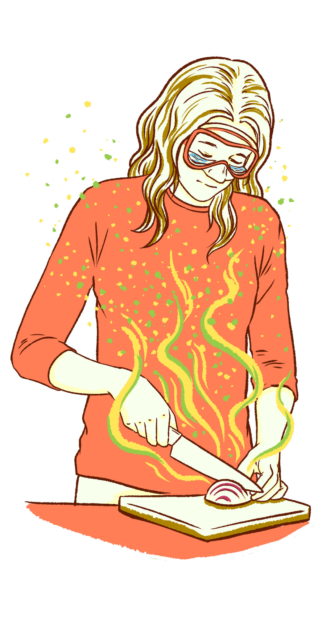 Cutting Onion illustration